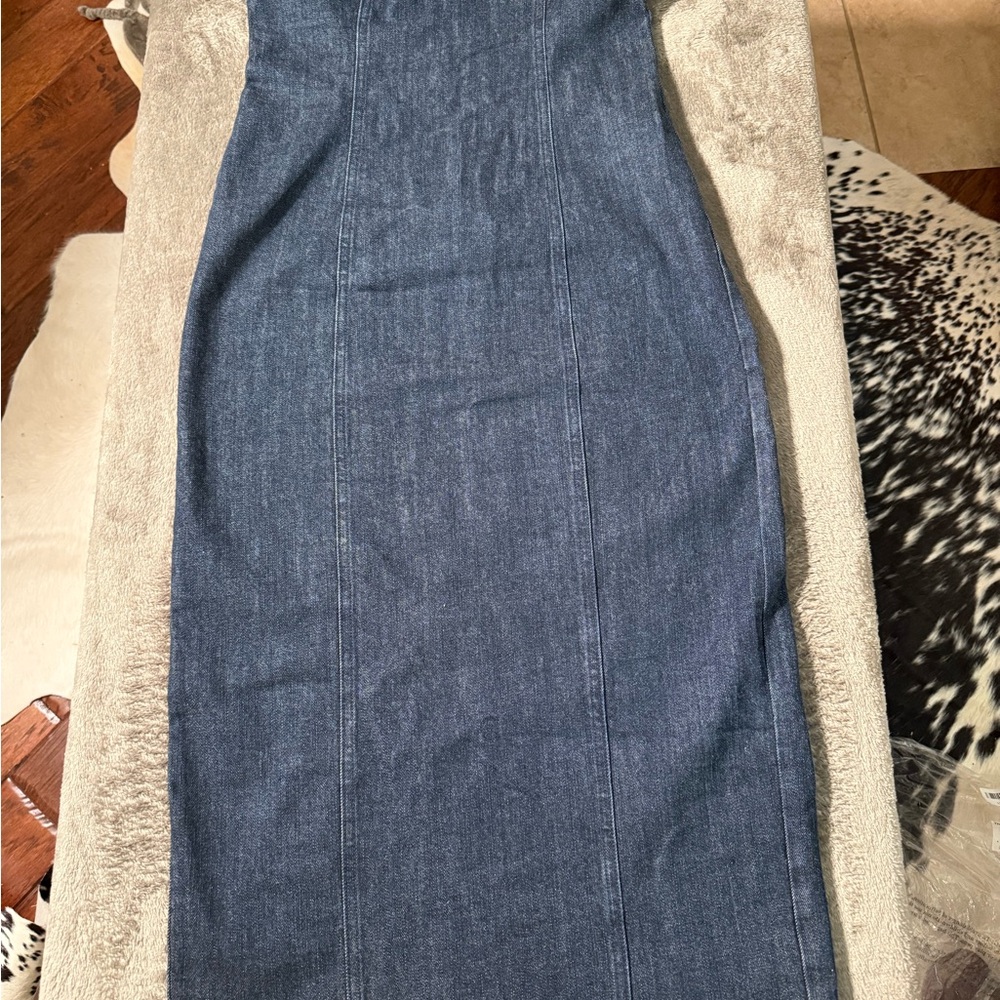 Steve Madden Navy Denim Maxi Dress